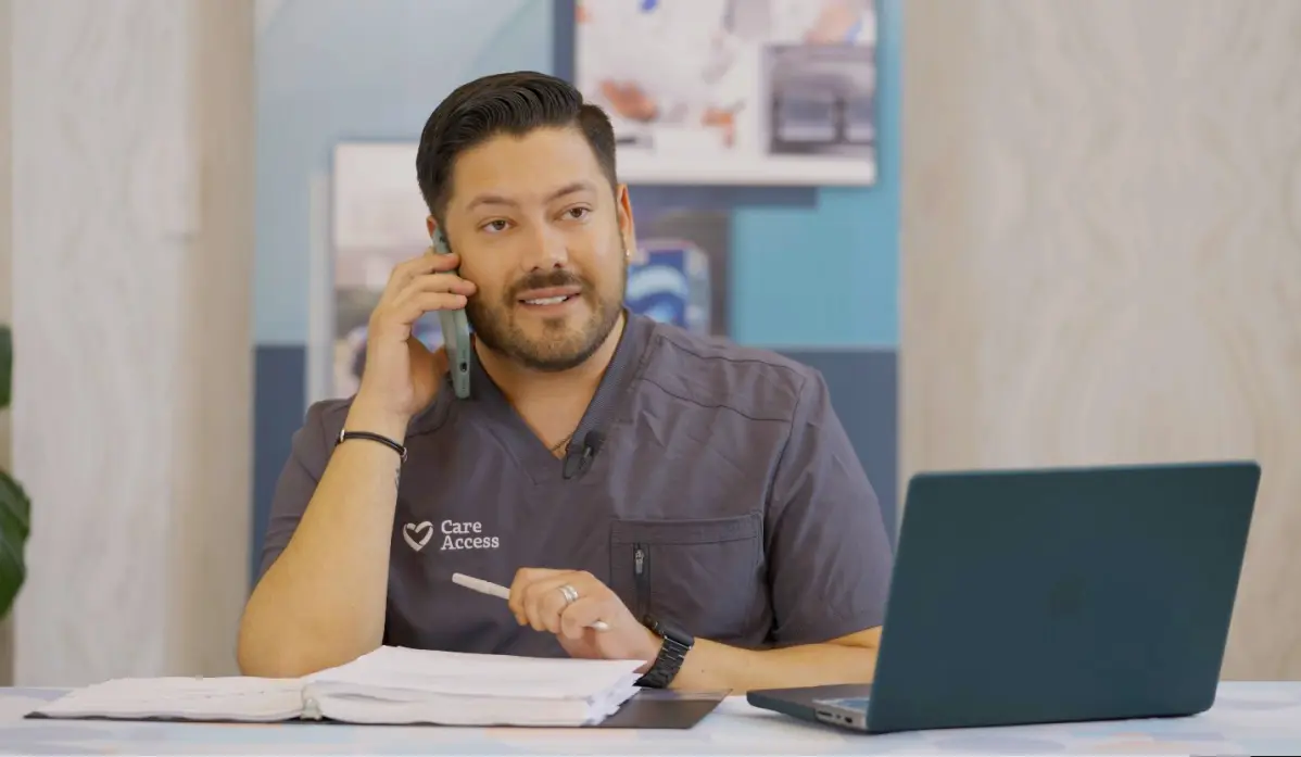 Man speaking on the phone