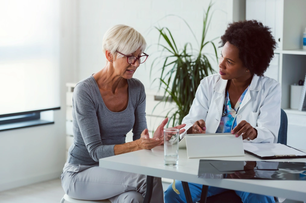 dr and patient talking